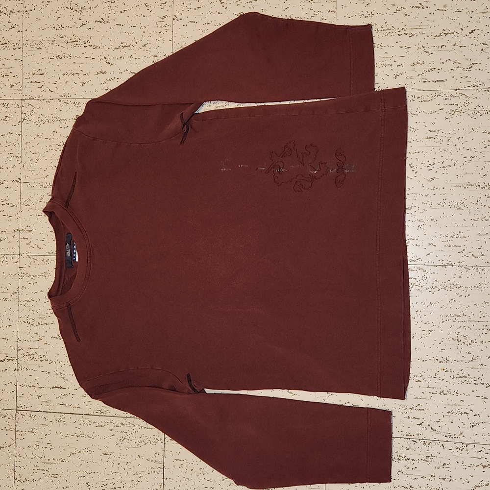 Tommy Hilfiger Burgendy Dragon Logo Pullover Crewneck Shirt Sweater Vintage